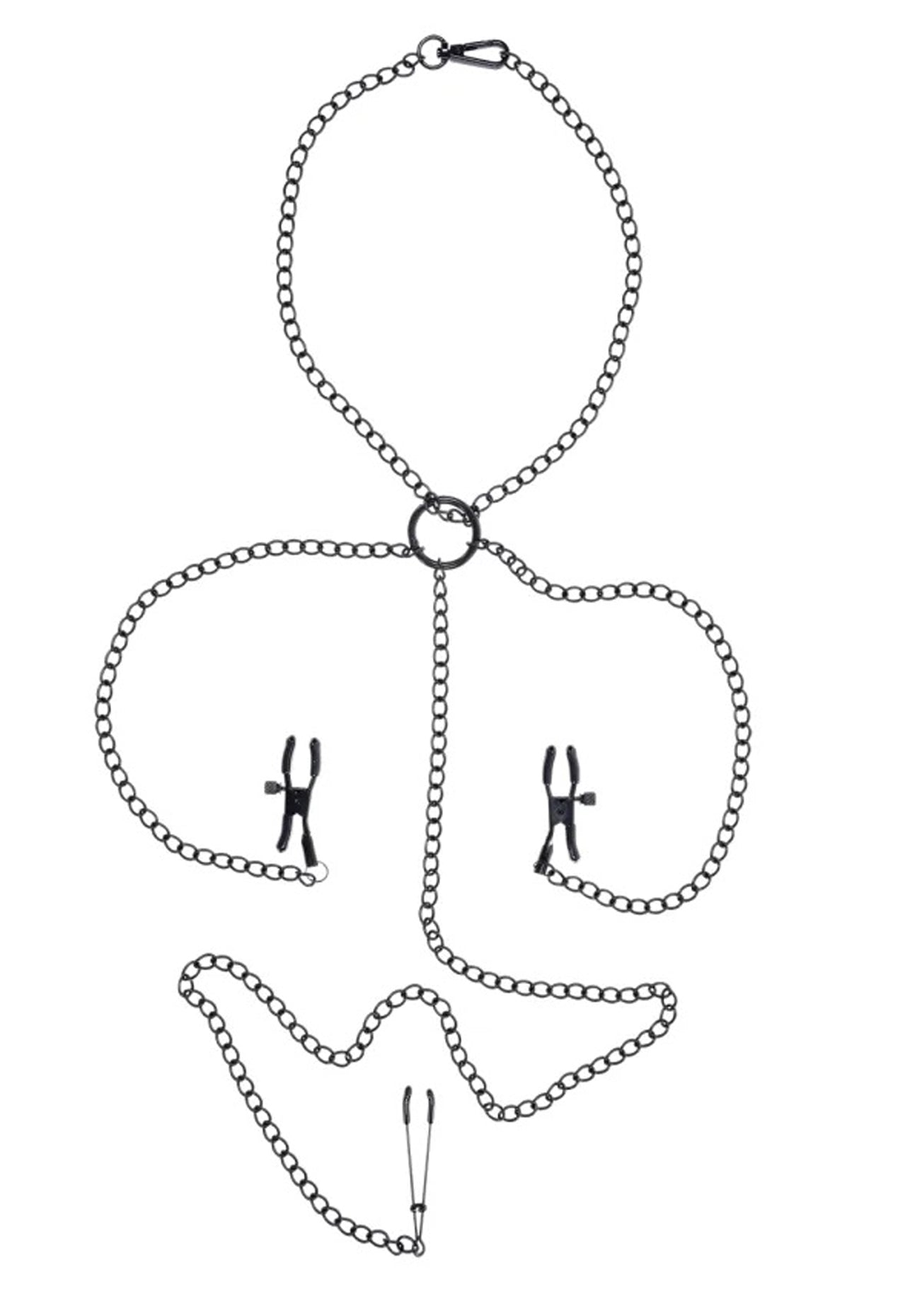 "Saffron Nipple to Clit Set - Black SS48040"